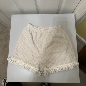 Cream lounge shorts